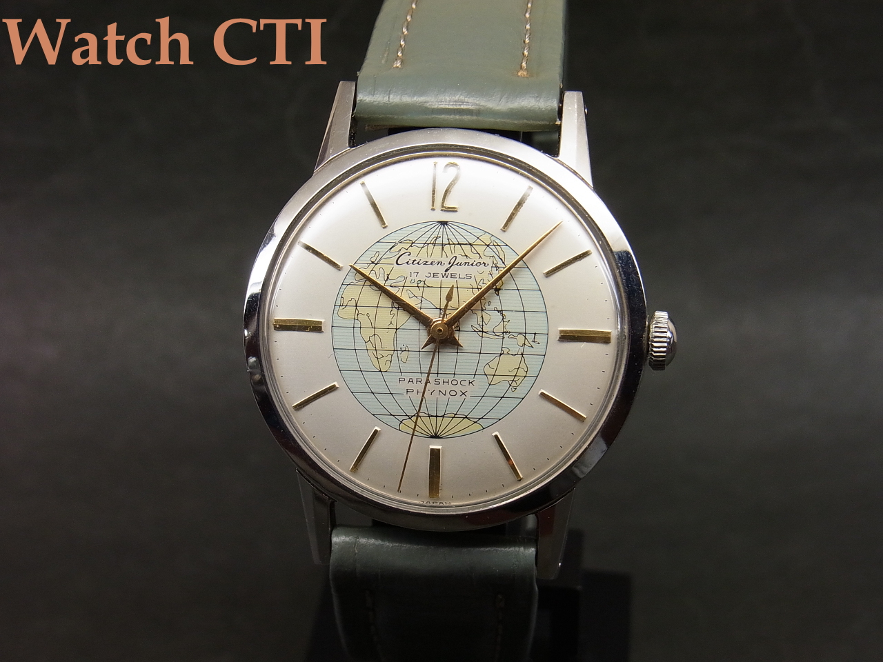 [C784]　シチズン　　　ジュニア17石 ワールドタイム（裏蓋） N.O.S