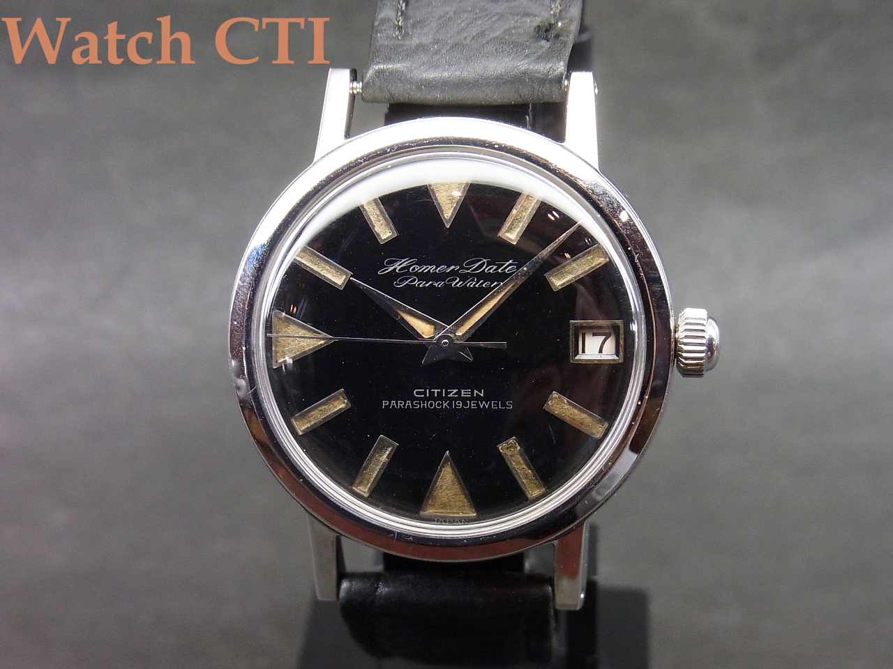 [C798]　シチズン　　　ホーマーデイト 黒三角夜光 N.O.S