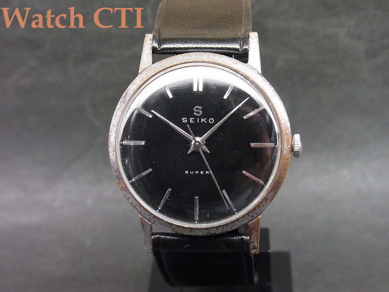 [K5671]　SEIKO　　　スーパー10石　艶黒文字盤