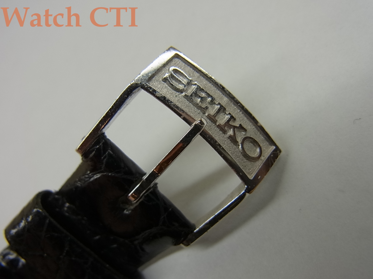 B806] SEIKO 15mm幅扇型尾錠＆オールド18mm幅純正ワニストラップ [販売済]